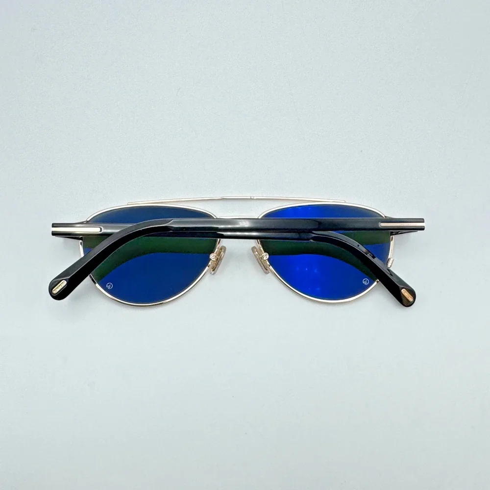 Tom Ford Sunglasses Anthony-02 TF1361 28N Gold Pilot Frame Green Glass Lens 55mm